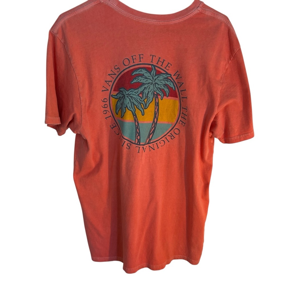 Vans Men’s Size Large Sunset Coral Tropical Vibes Cotton Tee Shirt